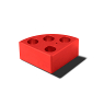 A00000232 AluBlock™ rosso, 4 pos. Ø21,6 x h 31,7 mm (solo per RC) - strumenti da laboratorio - TecnoLab