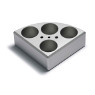 A00000325 MultiAluBlock 4  pos. Ø28 x h 30 mm - strumenti da laboratorio - TecnoLab