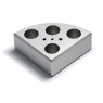 A00000327 MultiAluBlock 4  pos. Ø21 x h 31 mm - strumenti da laboratorio - TecnoLab
