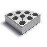 A00000328 MultiAluBlock 8 pos. Ø17 x h 26 mm - strumenti da laboratorio - TecnoLab