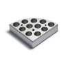A00000329 MultiAluBlock 11 pos. Ø15 x h 20 mm - strumenti da laboratorio - TecnoLab