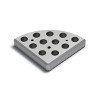 A00000337 MultiAluBlock 11 pos. Ø12 x h 14 mm - strumenti da laboratorio - TecnoLab